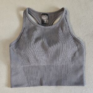 Alo Yoga Gray Ribbed Women's Crop Top